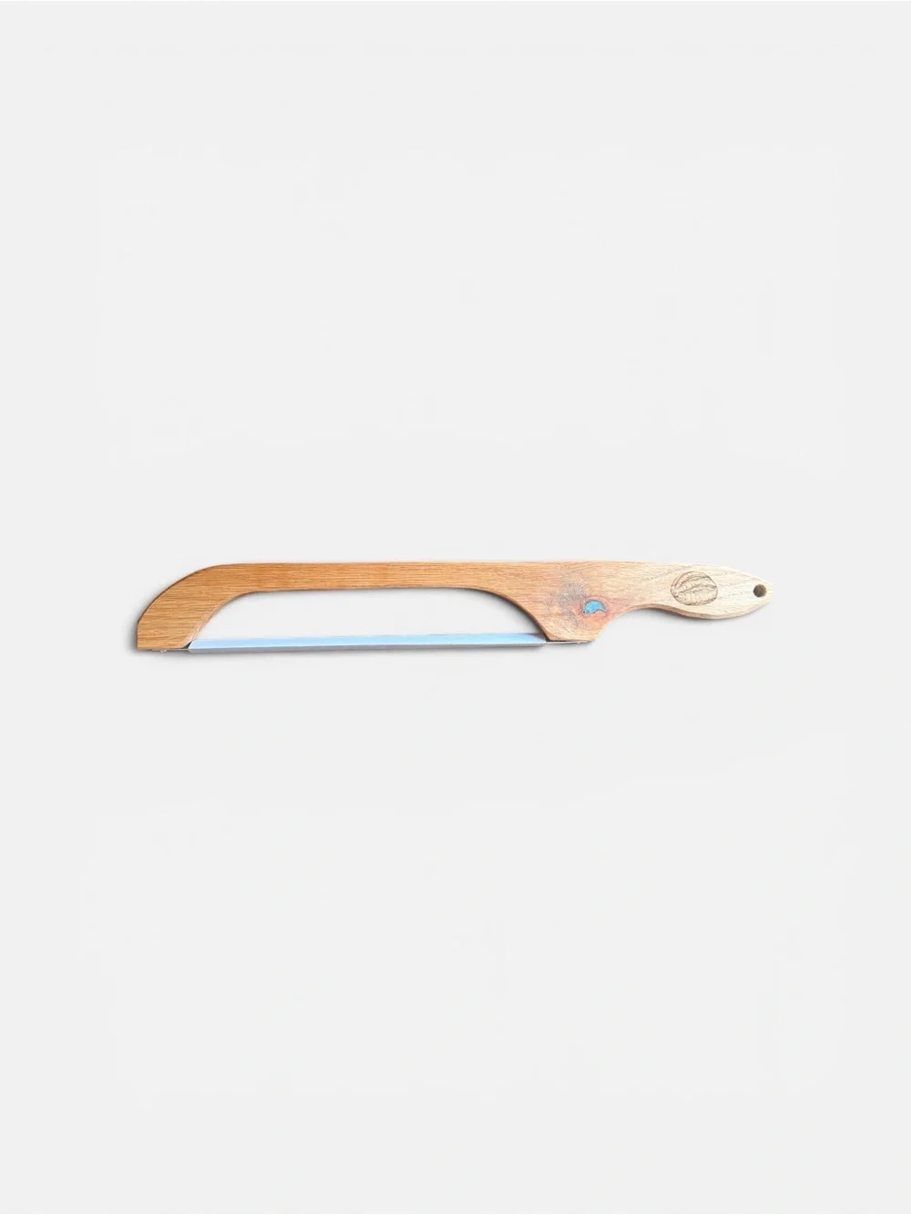 Wooden Serrated Bread Knife - Natural Wood Finish